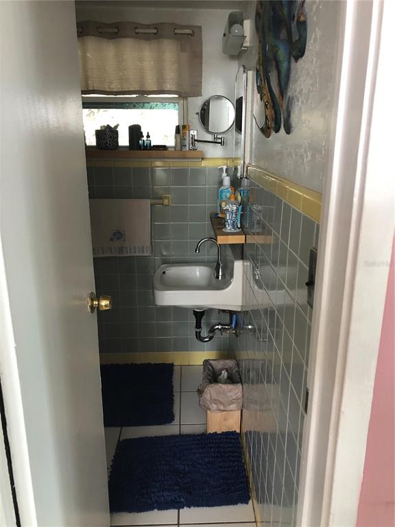 416 Princess Street Clearwater, FL 33755 - Photo 15 of 17 a bathroom with a sink and a mirror