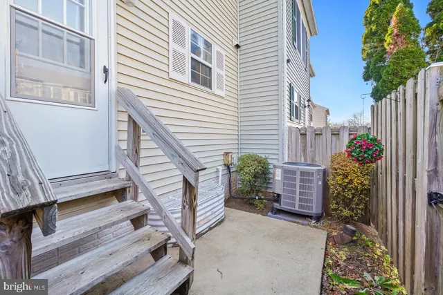 a view of porch with seating space