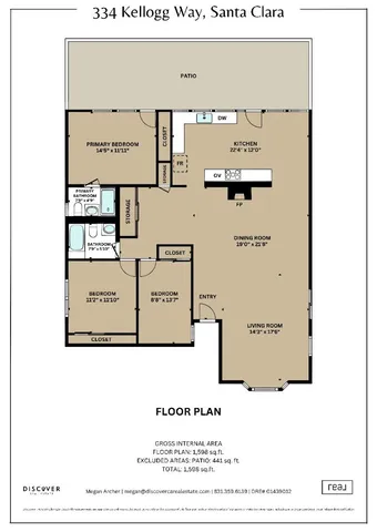 $2,495,000 | 334 Kellogg Way, Santa Clara, CA 95051