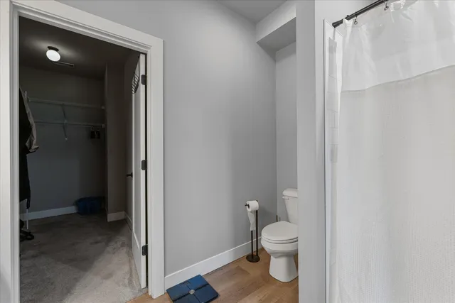 a bathroom with a toilet