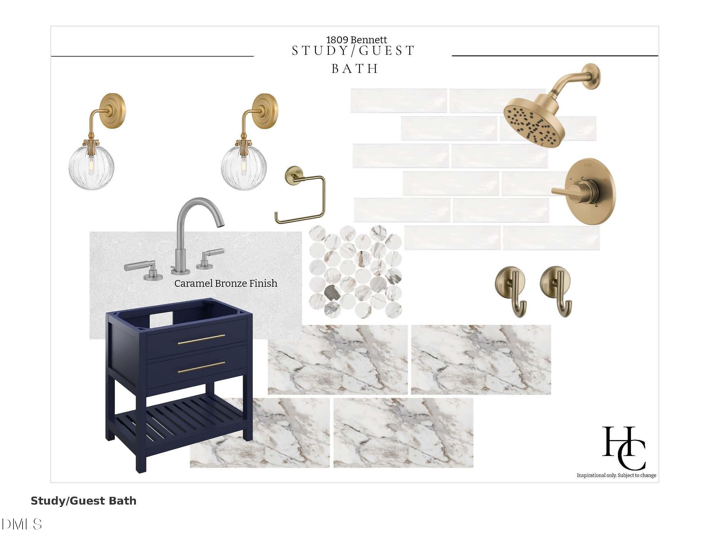 1809 Bennett Street Raleigh, NC 27604 - Photo 6 of 27 a bathroom with a sink and a mirror