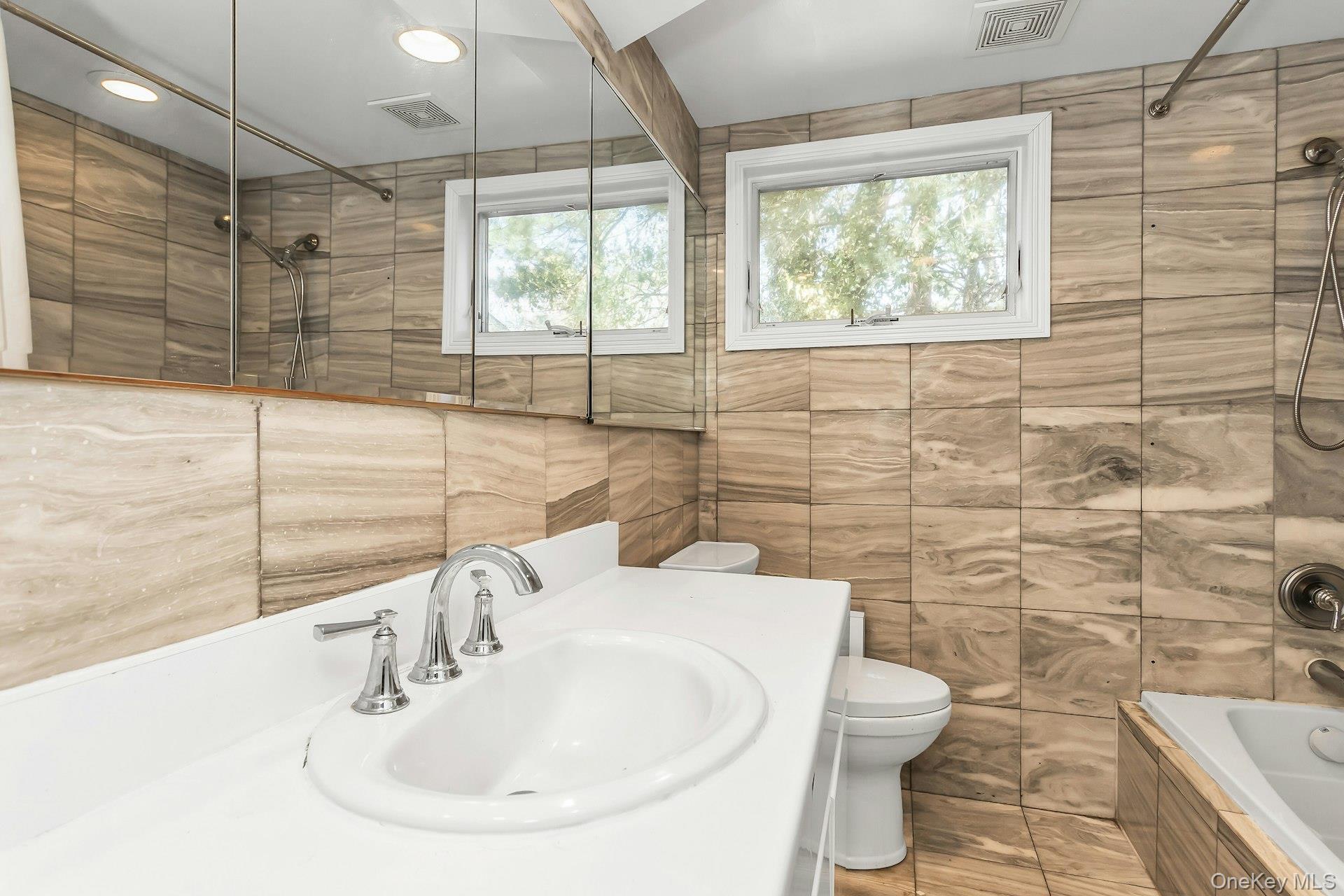 11 Rockhill Road East Hills, NY 11577 - Photo 20 of 27 a bathroom with a sink a toilet and shower