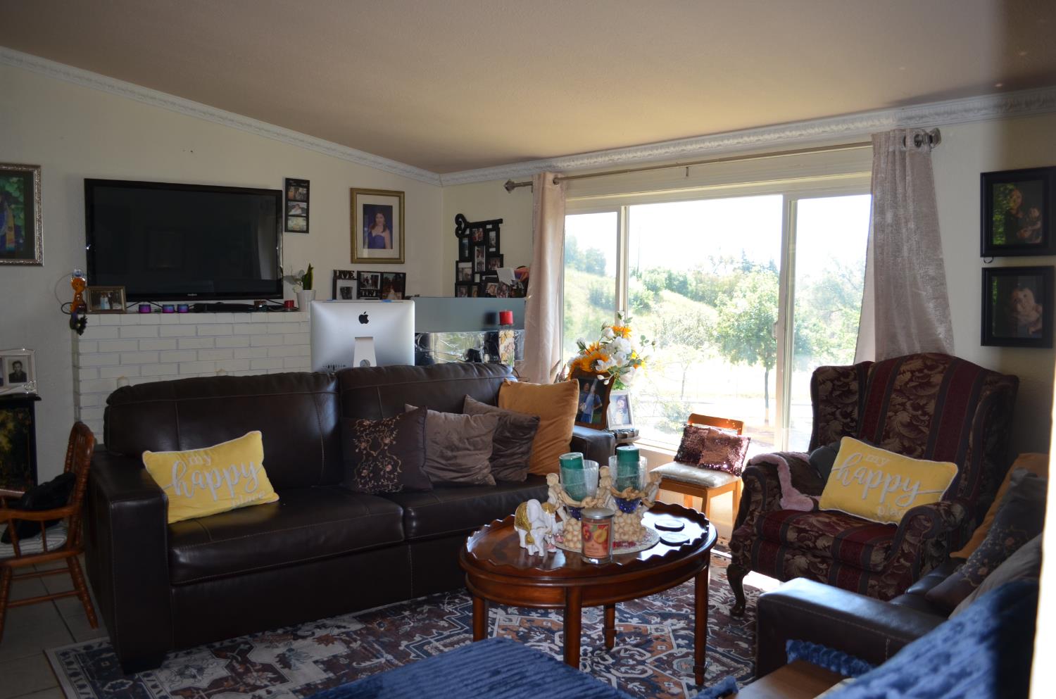 208 Appian Way Union City, CA 94587 - Photo 17 of 38 a living room with fireplace furniture and a flat screen tv