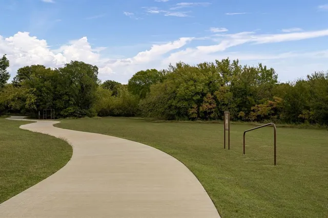 a view of an outdoor space and swimming pool