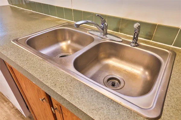 a close view of sink