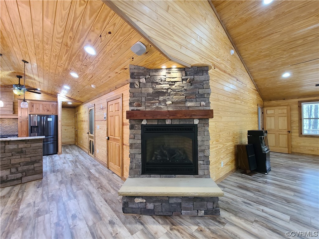 232 Perkins Mill Road Dillwyn, VA 23936 - Photo 8 of 48 a living room with furniture and a fireplace