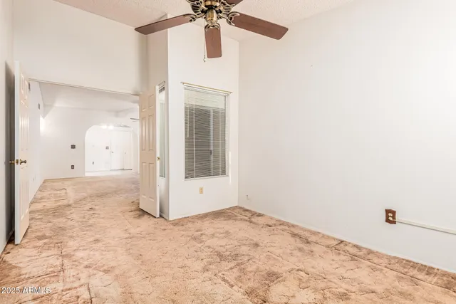 a view of an outdoor space and basketball court