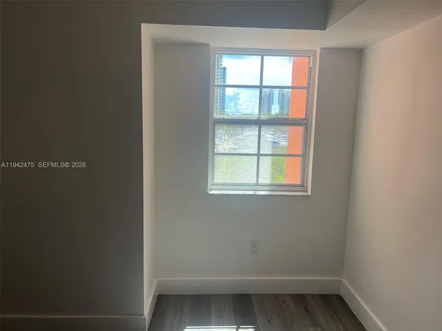 an empty room with a window