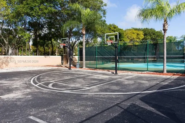 a view of a basketball court
