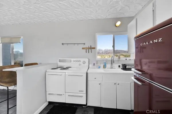 a view of a window with an ocean view