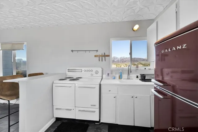 a view of a window with an ocean view