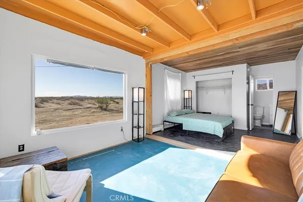 a view of a lake with a big yard