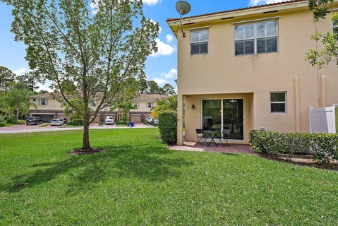 a house view with a garden space