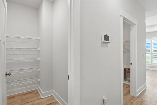 a view of small space with empty racks