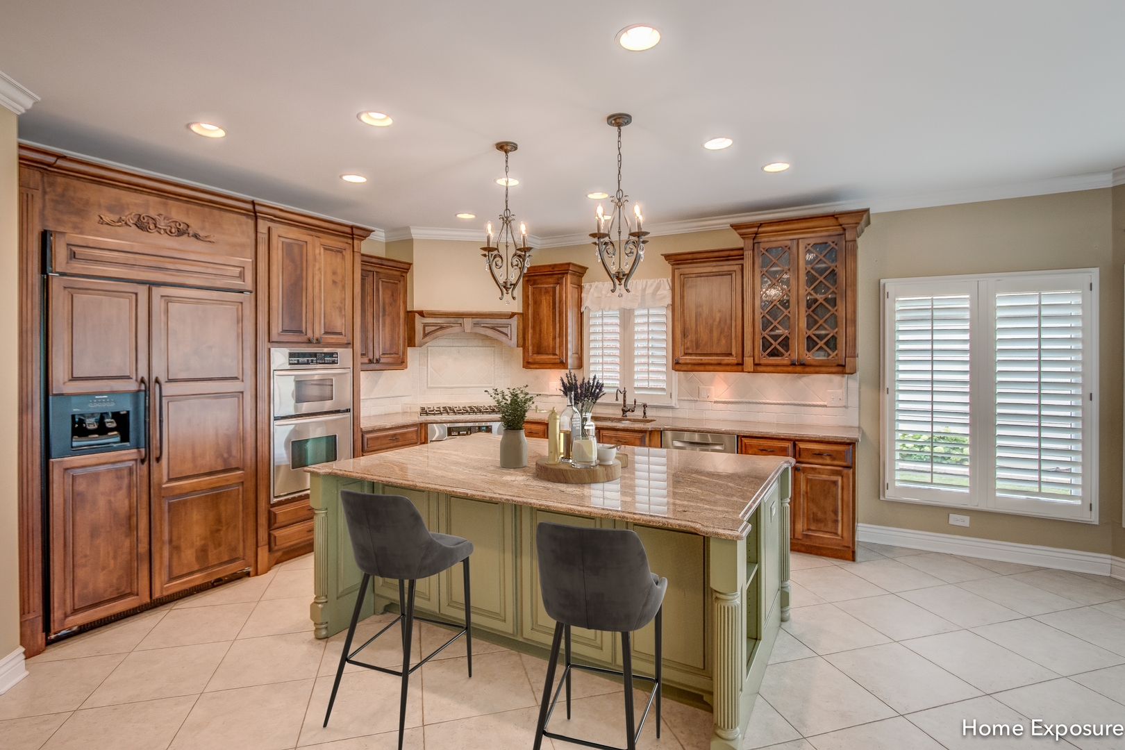 2433 Legacy Drive Aurora, IL 60502 - Photo 16 of 66 a kitchen with refrigerator cabinets and center island