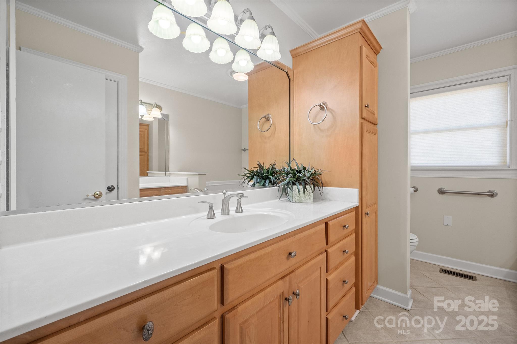 484 Stutts Road Mooresville, NC 28117 - Photo 18 of 28 a bathroom with a sink a vanity and a mirror