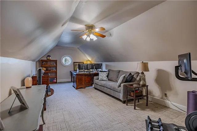 a living room filled with furniture