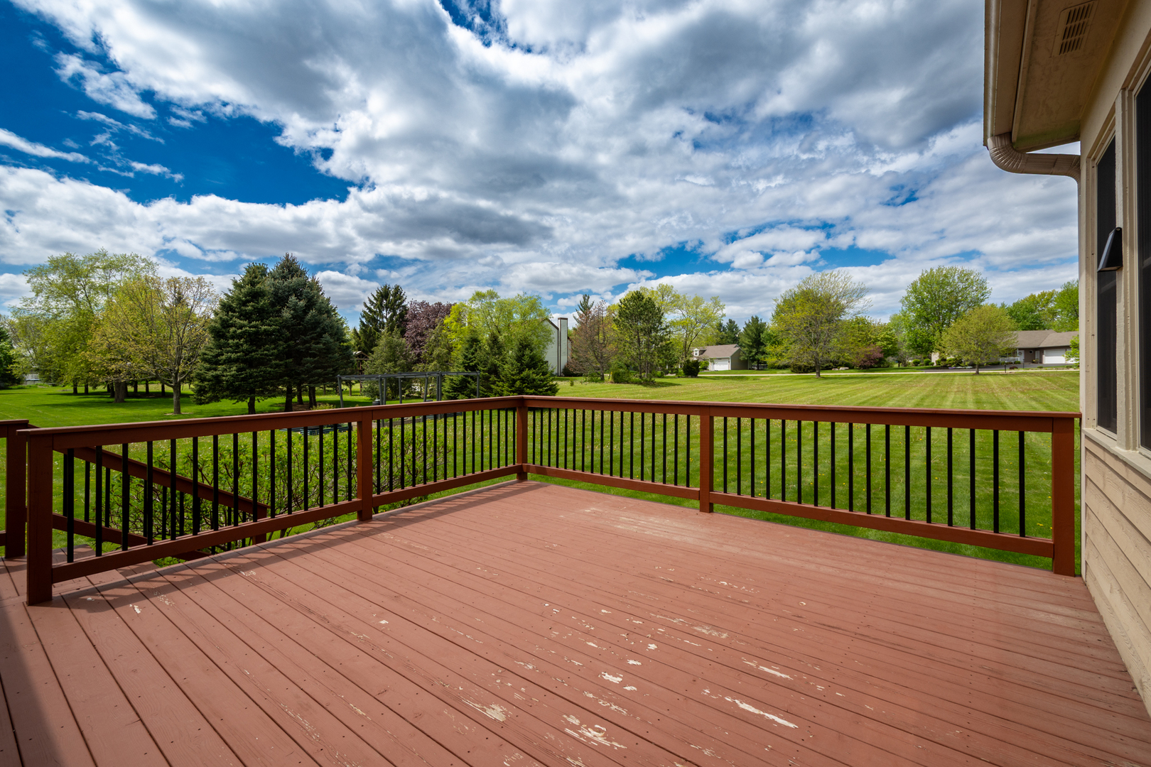 10303 Fox Bluff Lane Spring Grove, IL 60081 - Photo 38 of 44 a view of a balcony with wooden floor