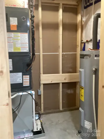 a room with mirror and window