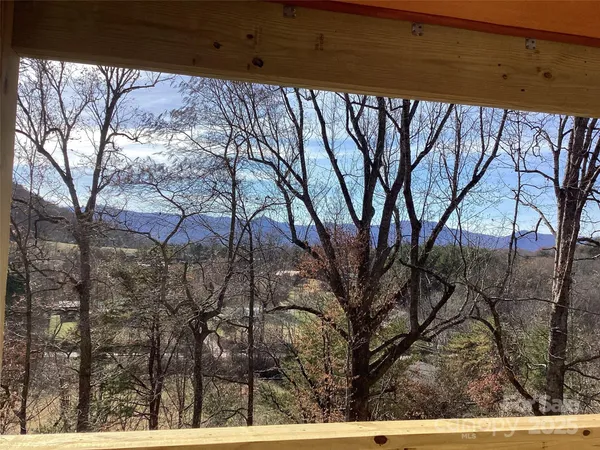 a backyard of a house with large trees