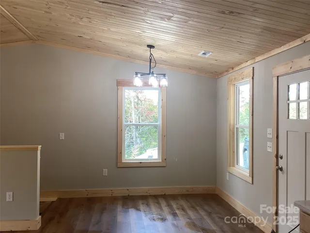 en empty room with windows