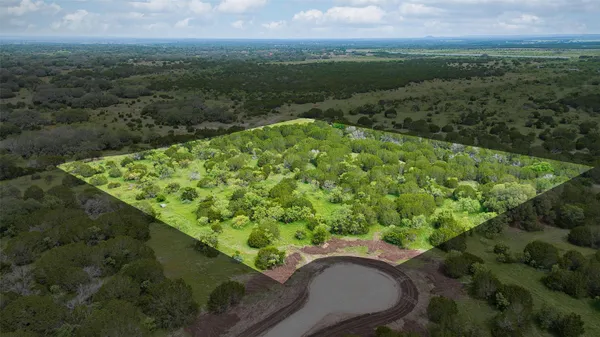 a view of a garden with a lake