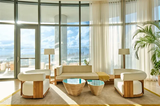 a room with a table and chairs