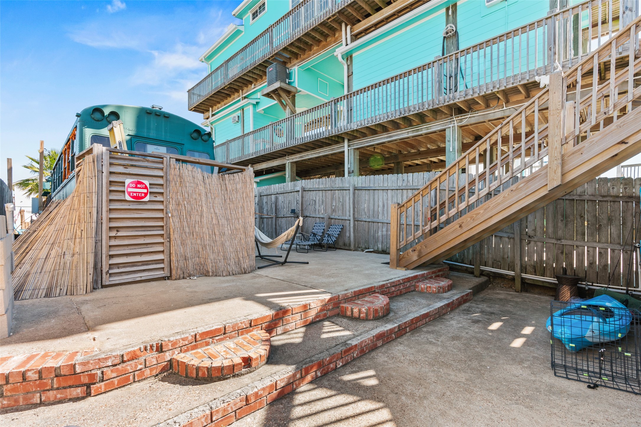 1287 North Crystal Beach Road Crystal Beach, TX 77650 - Photo 30 of 45 a view of outdoor space with deck and kitchen view