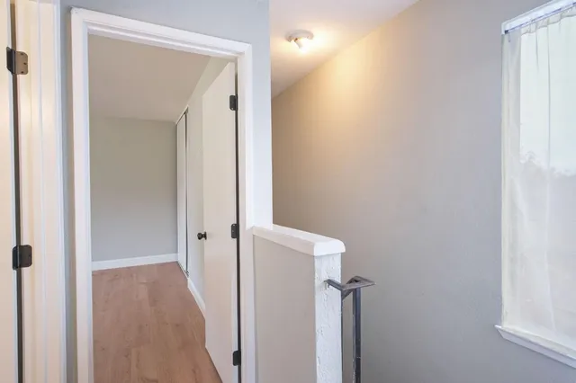 a view of a room with door