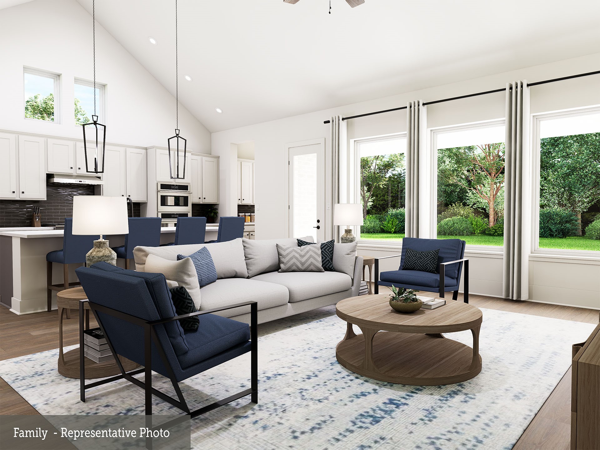 1752 Howler Way Montgomery, TX 77316 - Photo 15 of 41 REPRESENTATIVE PHOTO: Big picture windows & cathedral ceiling compliment this spacious Living area