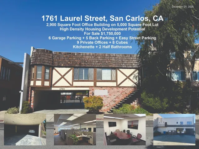 $1,750,000 | 1761 Laurel Street, San Carlos, CA 94070