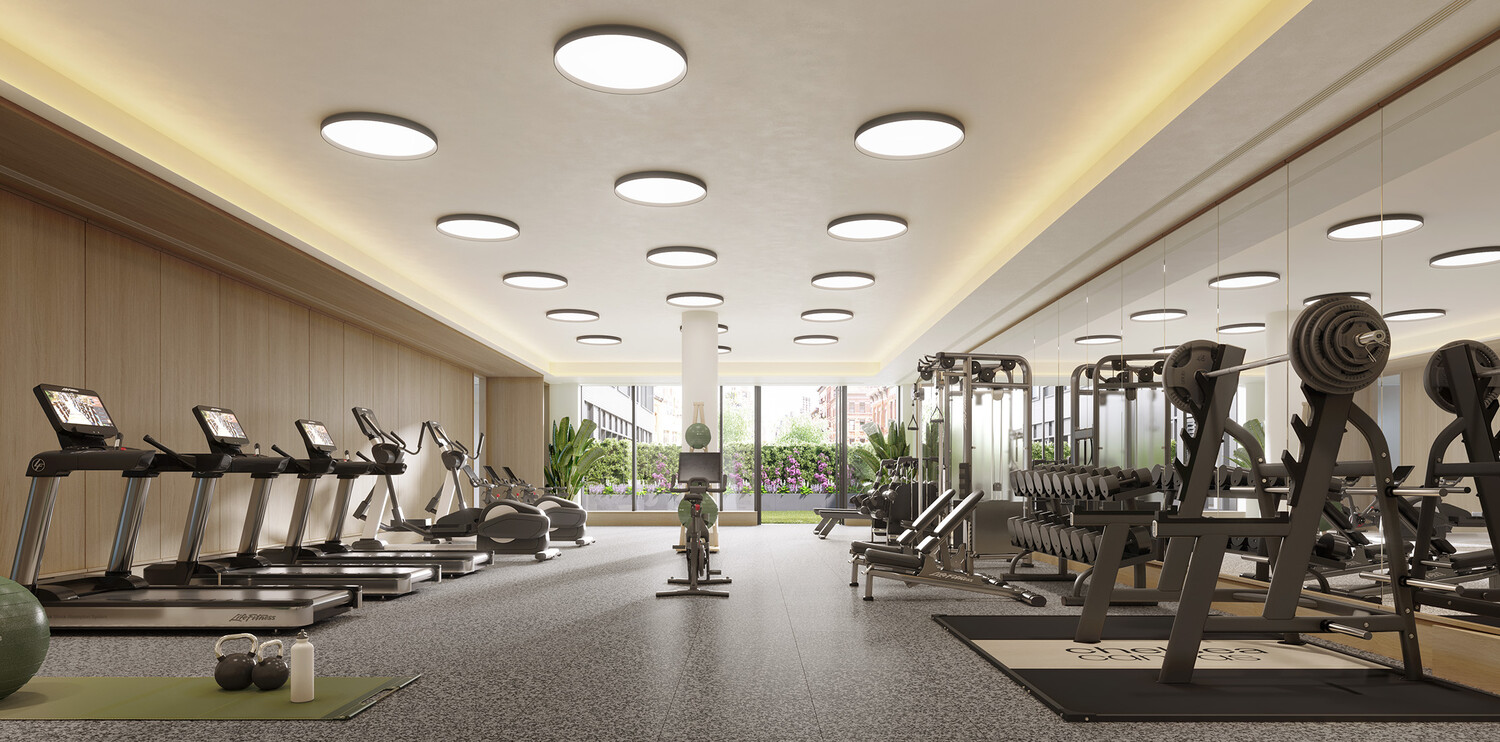 280 West 24th Street, Unit 6P Manhattan, NY 10011 - Photo 14 of 19 a view of a room with gym equipment