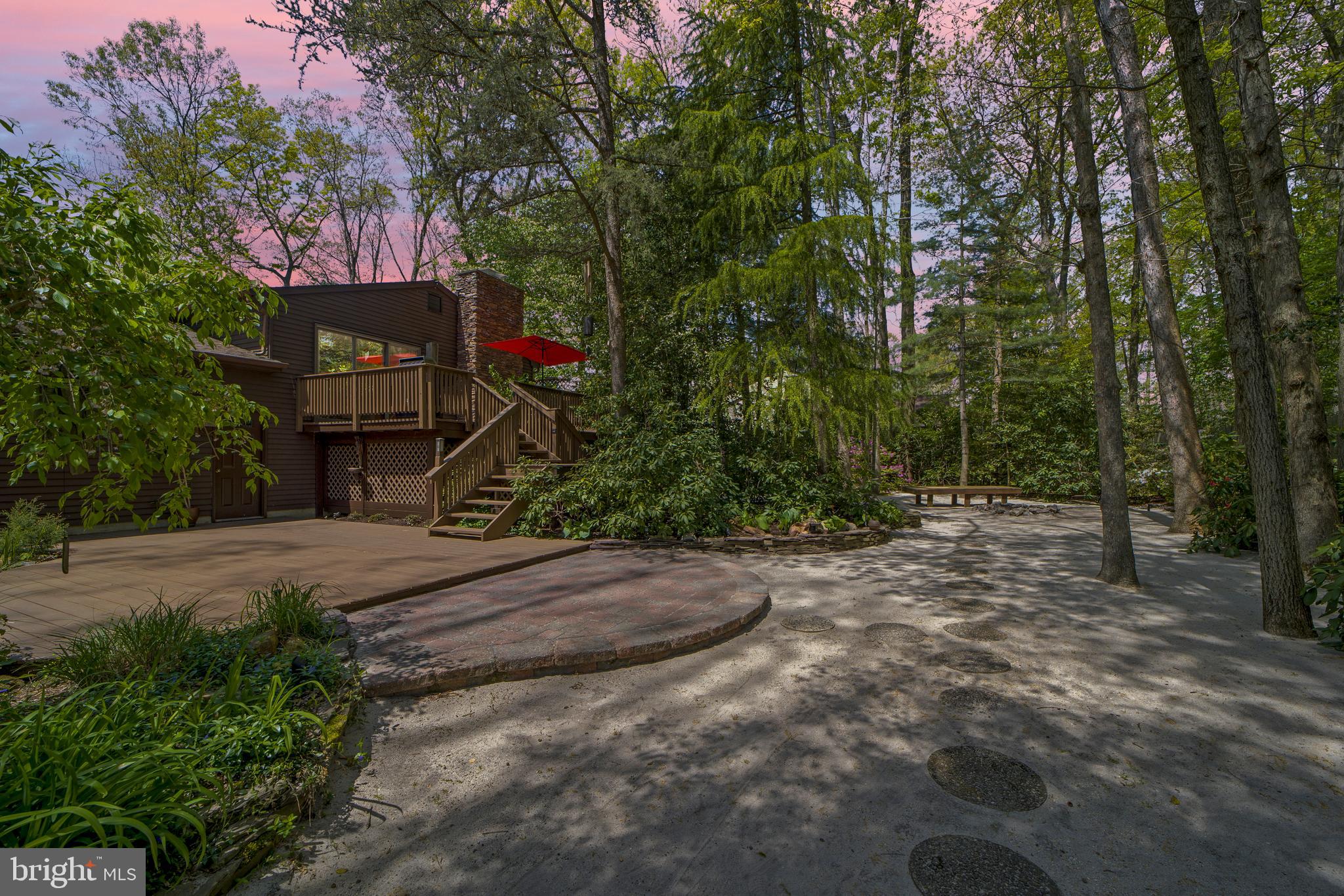 15 Spring Lake Avenue Sewell, NJ 08080 - Photo 31 of 32 Backyard at twilight- exterior landscape lighting
