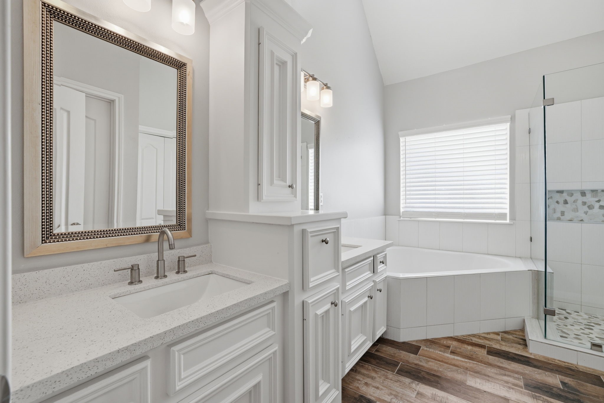 21703 Windsor Castle Drive Spring, TX 77388 - Photo 12 of 20 Updated primary bathroom with quartz countertops