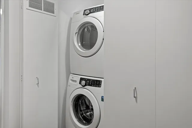 a city view with tall buildings