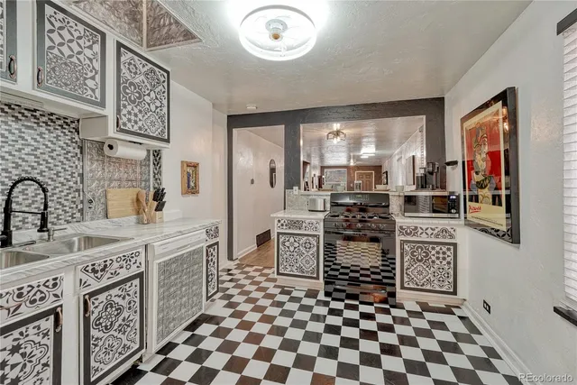 a room with lots of wooden furniture and a shower
