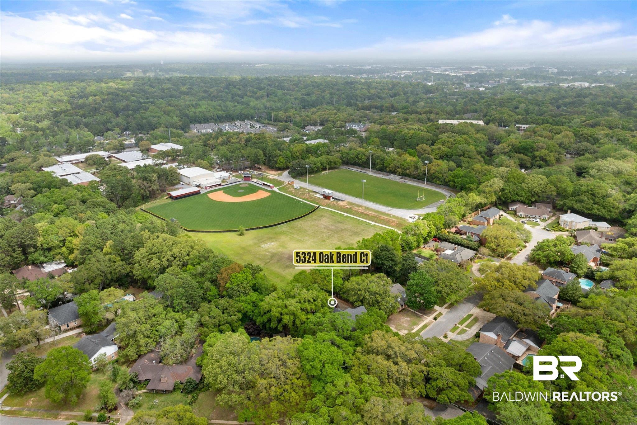 5324 Oak Bend Court Mobile, AL 36609 - Photo 46 of 49 Aerial view featuring a view of trees