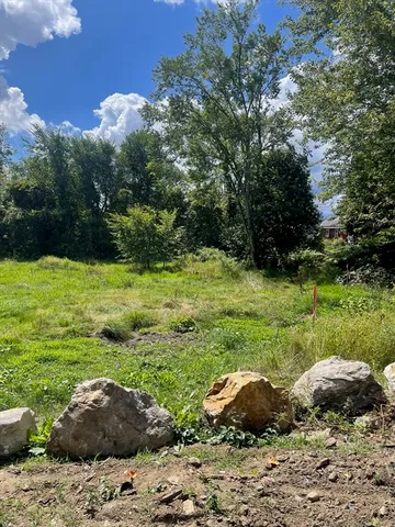 a view of a garden with a sink