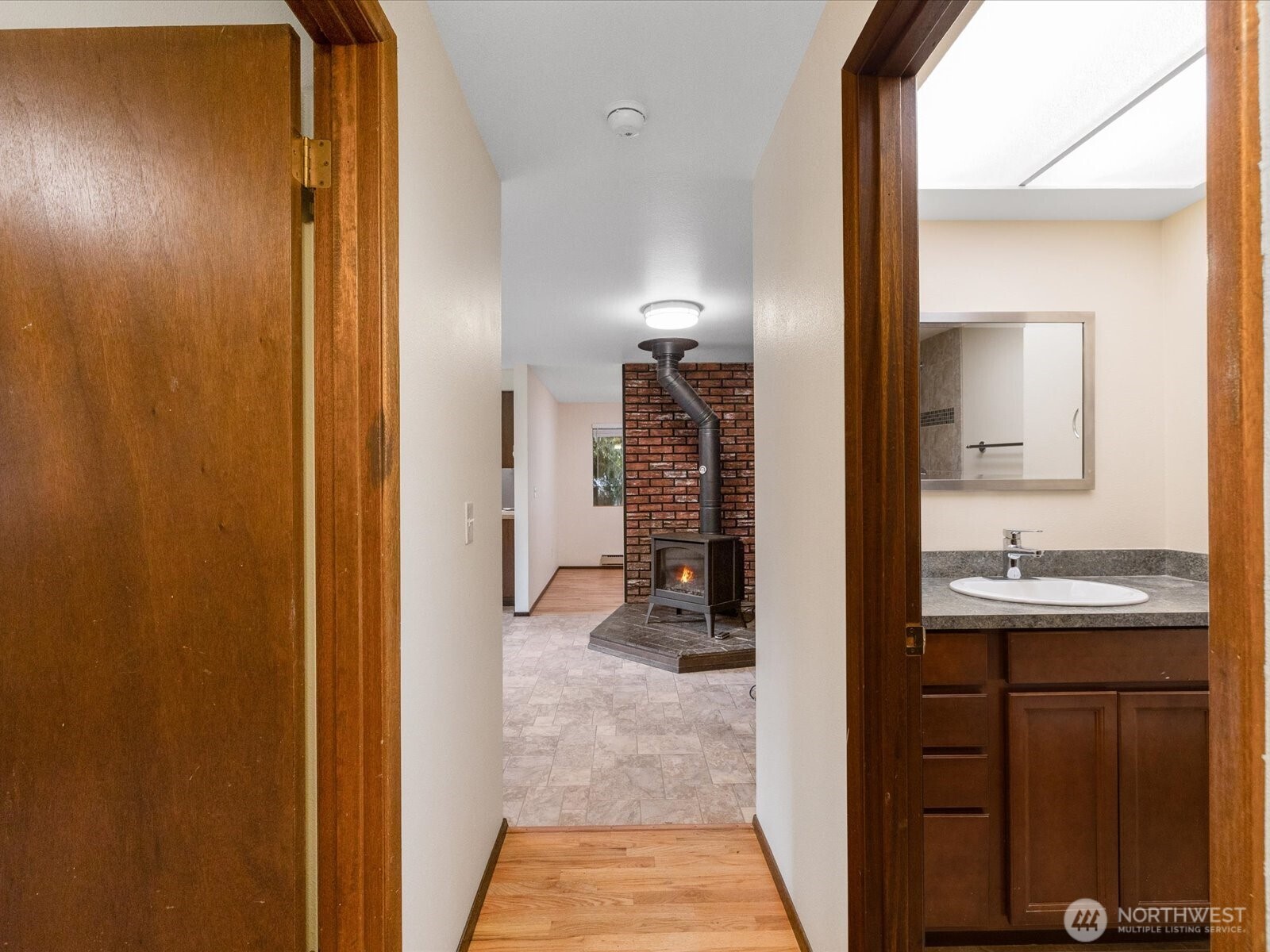 8506 192nd Street Southwest Edmonds, WA 98026 - Photo 21 of 37 a view of a bathroom from the hallway