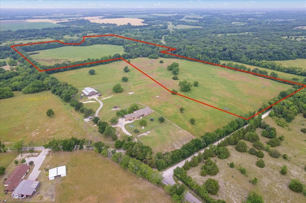 0 Strickland Road Van Alstyne, TX 75495 - Photo 5 of 13 Aerial view facing northwest from the intersection of Strickland Rd, Dane Rd, and Oak Hill Rd