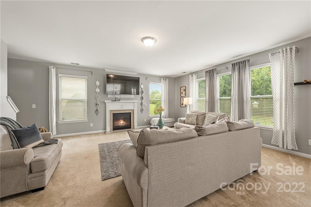 116 Annatto Way Tega Cay, SC 29708 - Photo 14 of 36 a living room with furniture and a fireplace
