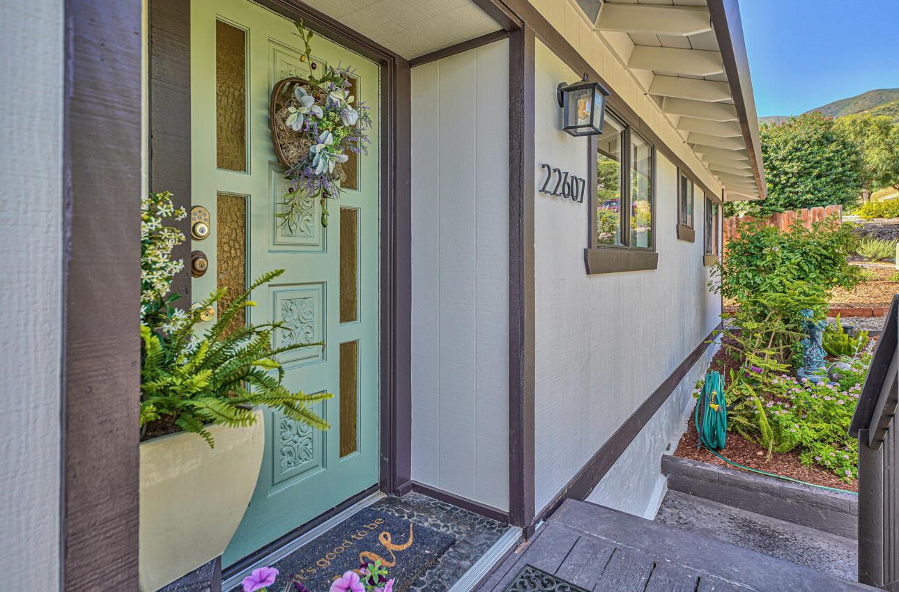 22607 Black Mountain Road Salinas, CA 93908 - Photo 7 of 36 a front view of a house with garden