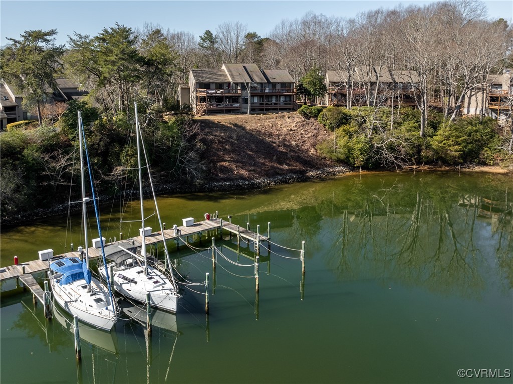 a view of boat floating on water