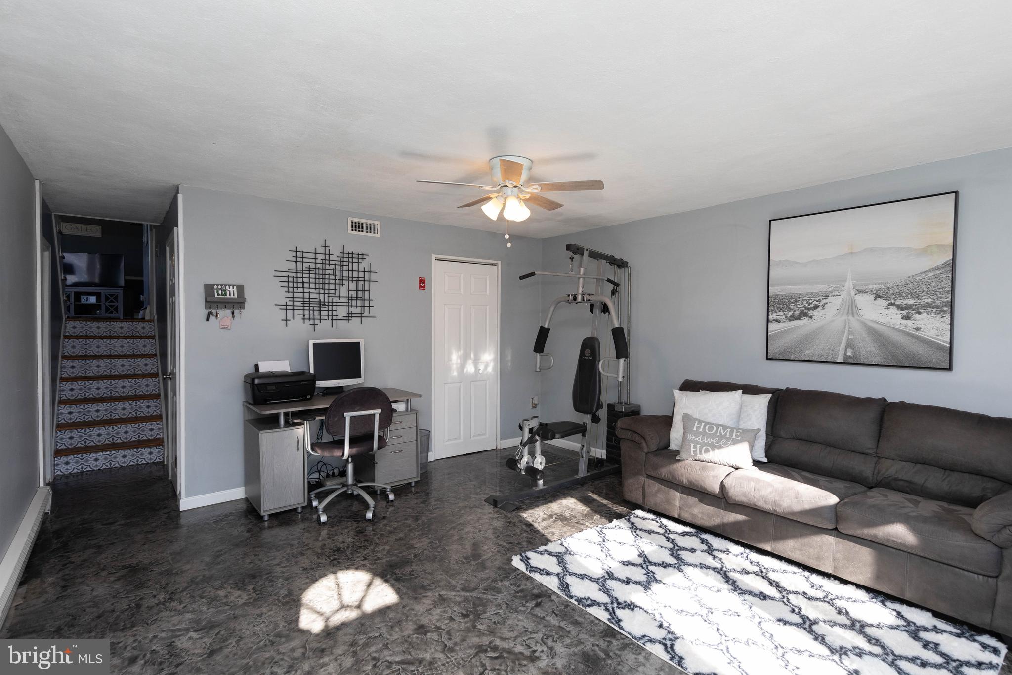 4401 Yates Road Bensalem, PA 19020 - Photo 23 of 37 Recreation Room With Laundry and Heater Rooms