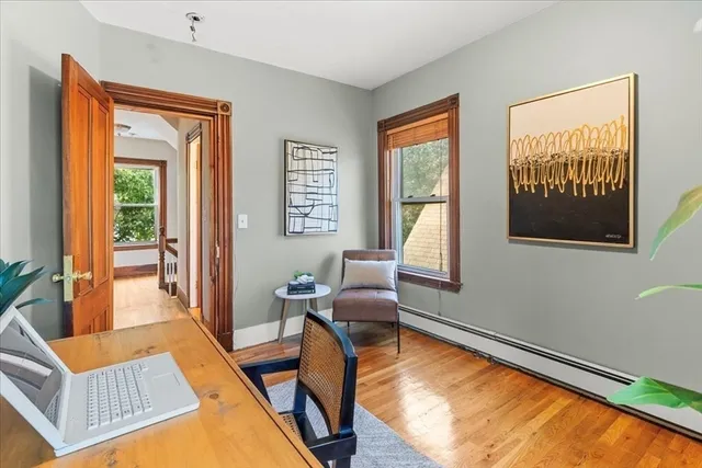 a room with furniture and a window