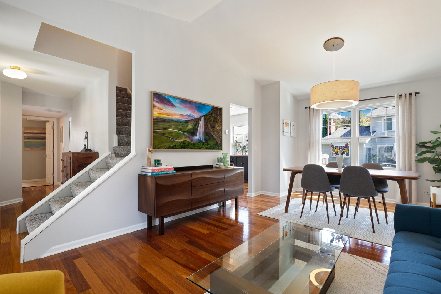 350 Pearson Circle Naperville, IL 60563 - Photo 4 of 32 a living room with furniture and a flat screen tv