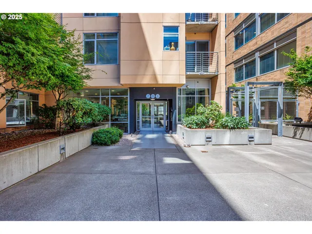 a view of building with yard