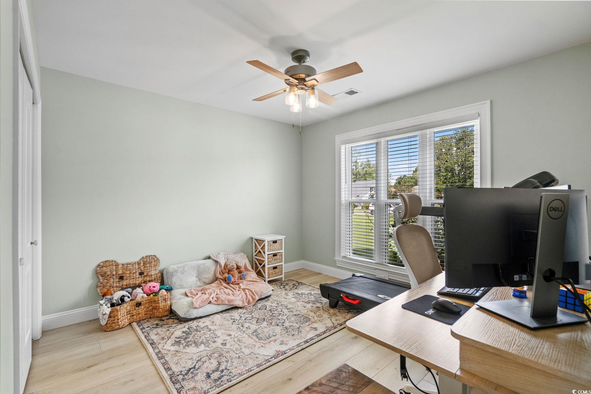 408 Highland Ridge Drive Myrtle Beach, SC 29588 - Photo 26 of 39 Office featuring wood finished floors and ceiling fan