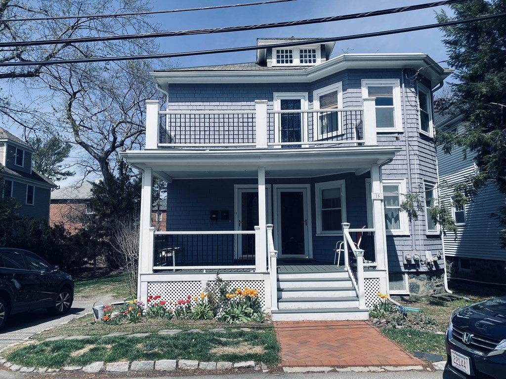 15 Glenland Road Brookline, MA 02467 - Photo 3 of 4 a front view of a house with garden