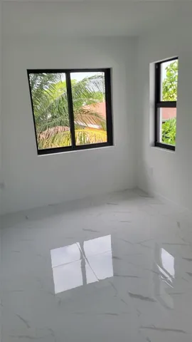 an empty room with a window